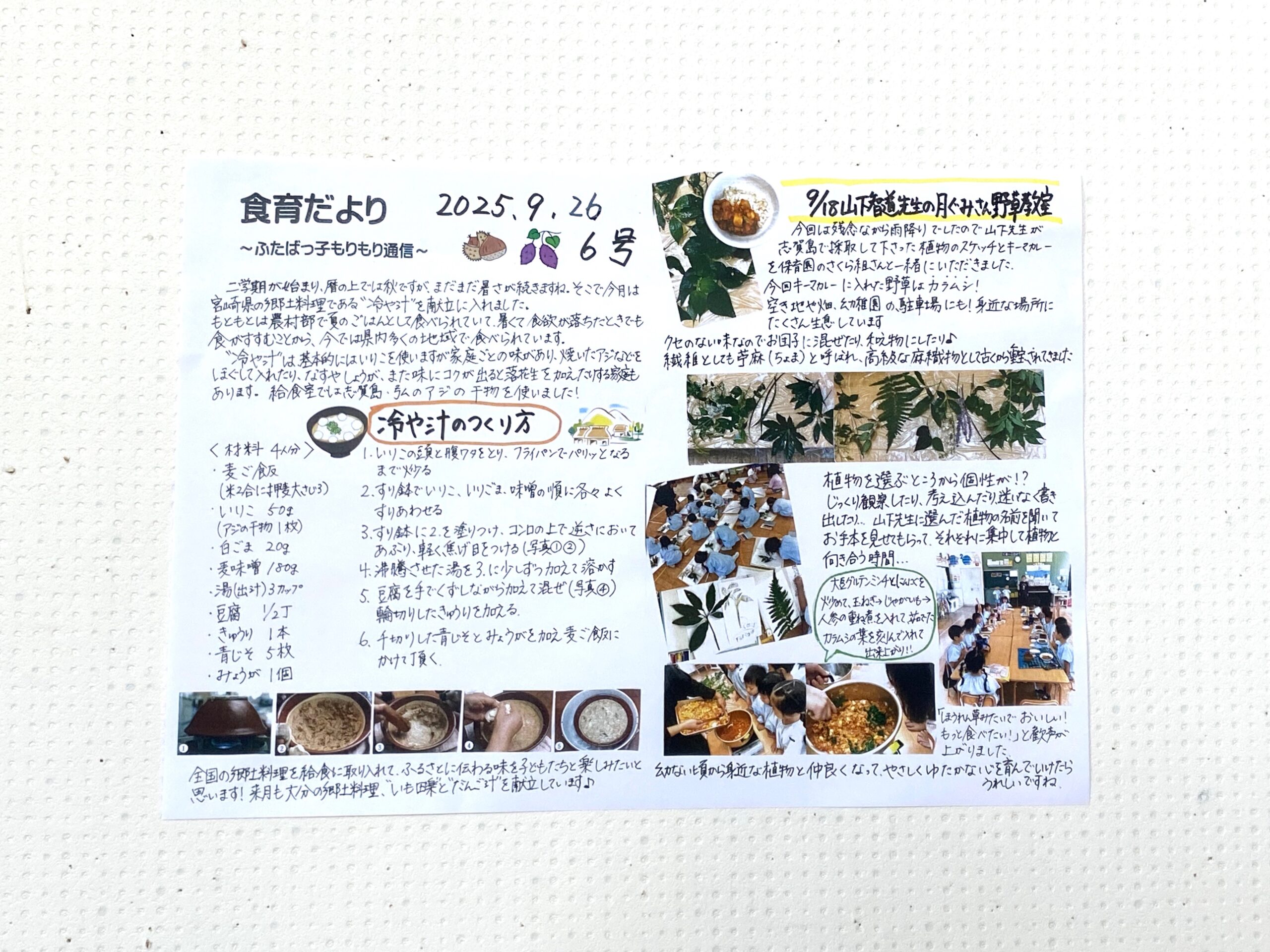 食育だより６号　2025年度